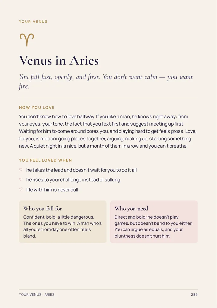Your Venus page
